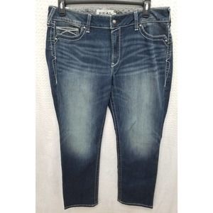 *NWT* Ariat REAL Denim Mid Rise Straight Icon Jeans Ocean, Women's Size 33R